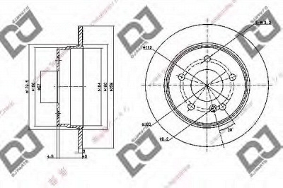 DJ PARTS bd1137 -  Тормозной диск